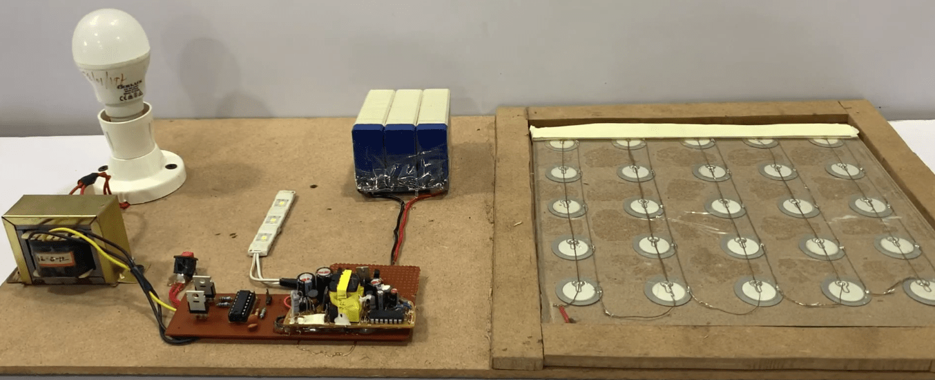 Piezo power generation using footsteps mechanical engineering final