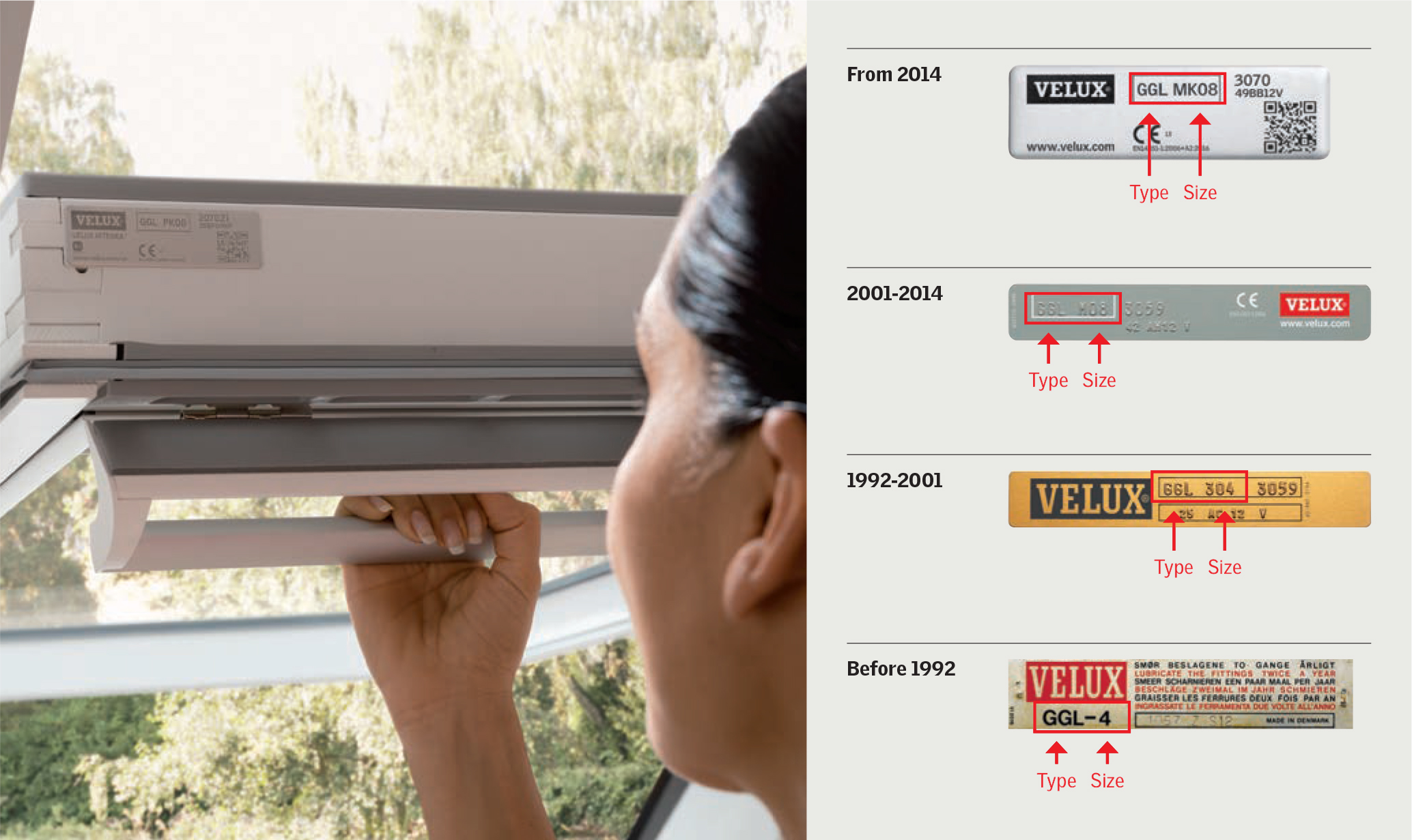 How to Locate a VELUX Roof Window Type, Code & Size ERoofing