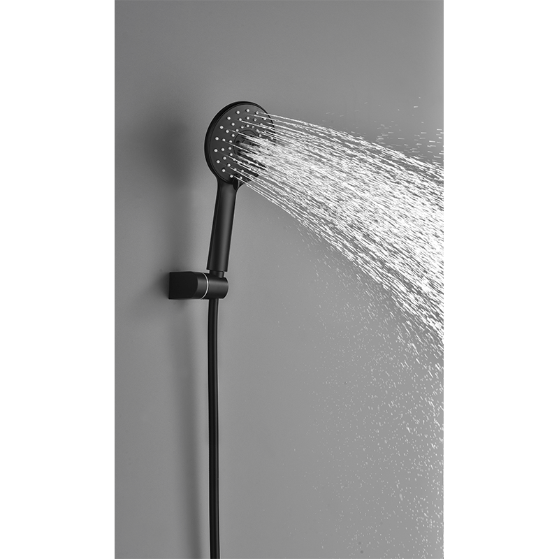 Plain Shelf Shower SetMatt Black ErosenBathTapware, Shower & Bathroom Accessories