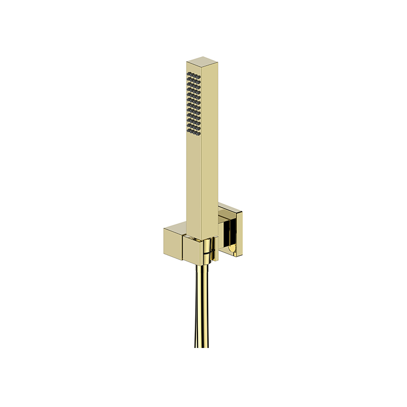 Square Handshower on ElbowPVD Gold ErosenBathTapware, Shower