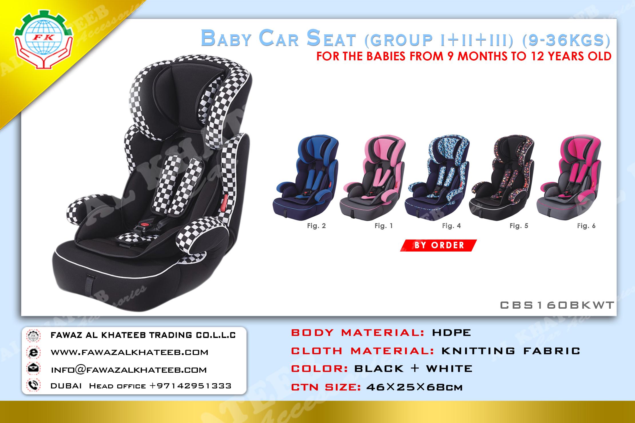 BABY SEAT GROUP 0,I,II, 936KGSCBS160BKWT
