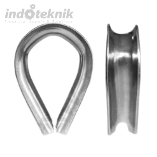 Powertec Thimble Wire Rope Kausen Sling SS 304 16mm 5/8 Inch ITV