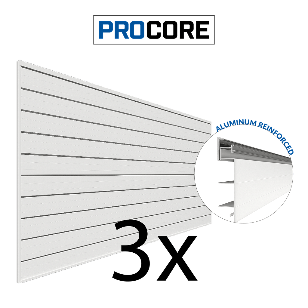 ProCore 3 Pack 8 ft. x 4 ft. Slatwall Proslat partners