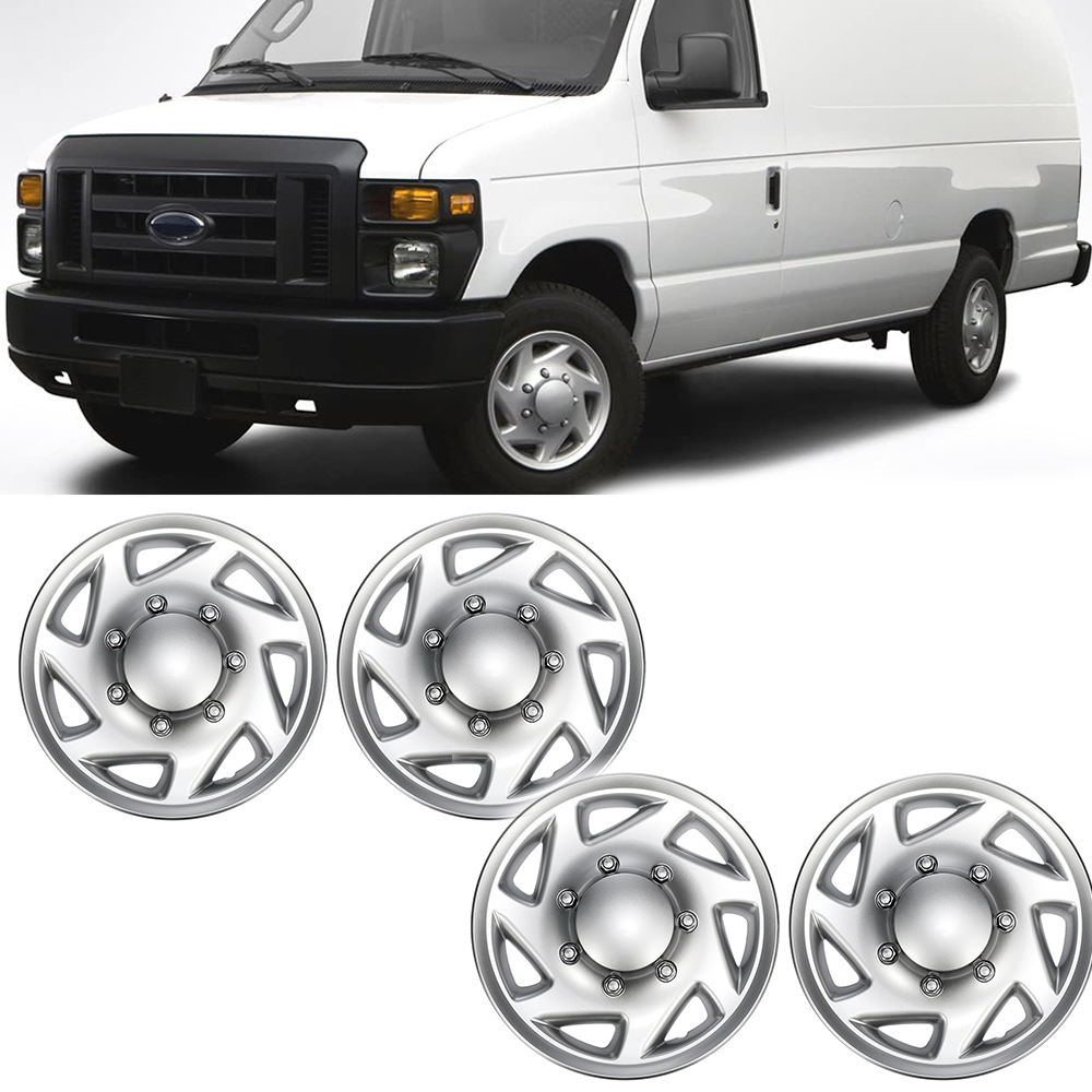 16" Full Wheel Covers Hub Caps Rim For Ford E150 E250 E350 E450 Econoline Van 4x eBay
