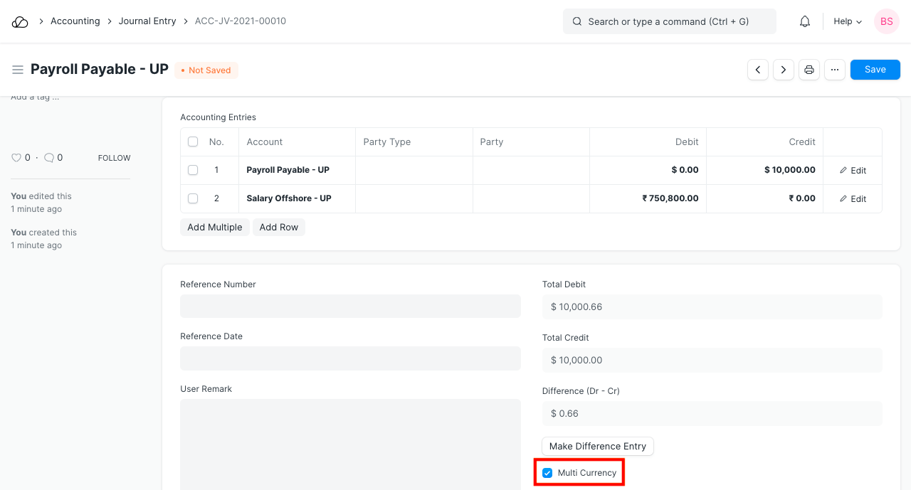 Multi Currency Accounting OO Docs