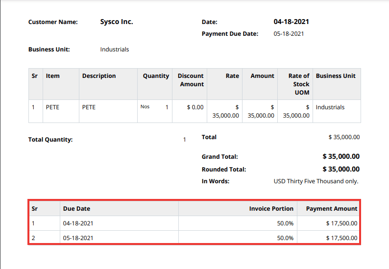 Payment Terms OO Docs