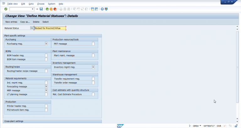 SAP Material Status Tutorial Free SAP MM Training