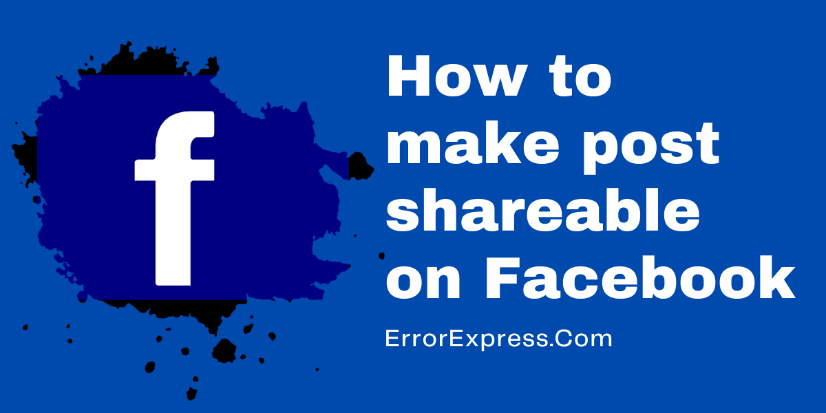 How to make post shareable on Facebook Error Express