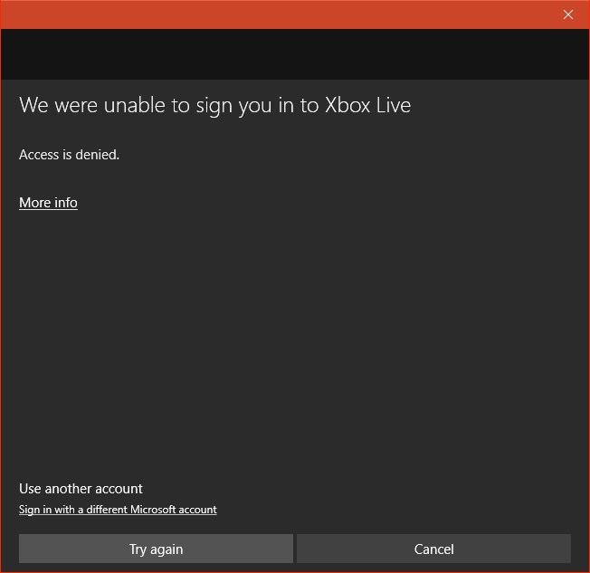 Fix Access is Denied Error in Windows 10 Xbox Live app Error Fixer