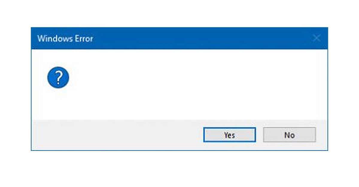Fix blank or empty dialog boxes with no text ErrorTools