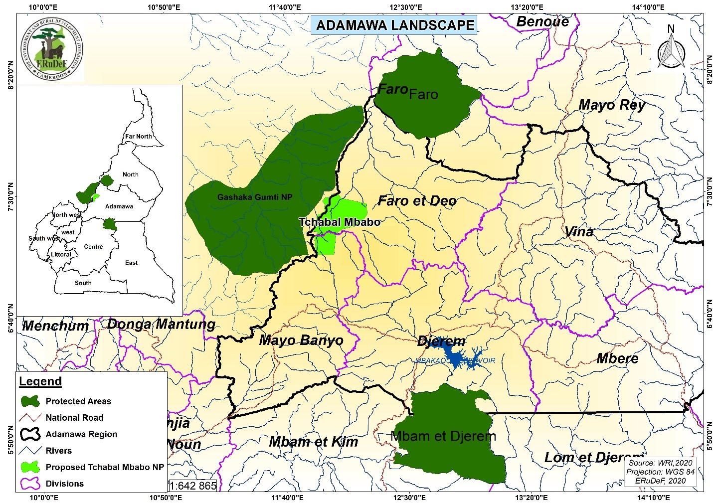 Adamawa Mountains Africa Map Adamawa Landscape (Tchabal Mbabo) Environment and Rural Development