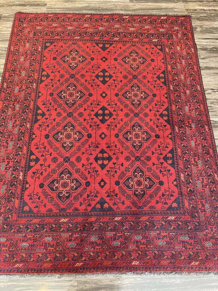 HAND MADE RUG 6.5X5 WOOL AFGHAN KHAL MOHAMADI Rug Stores in San
