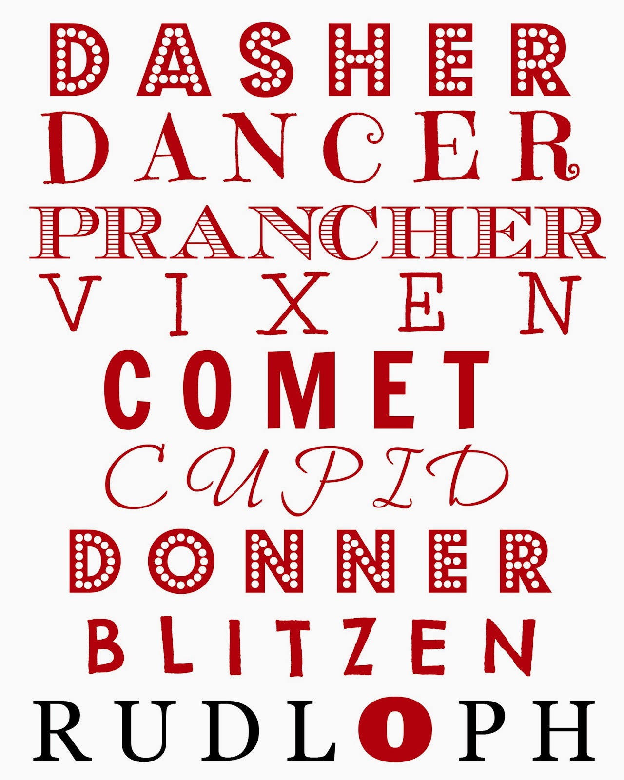 Best Templates Reindeer Names In Order