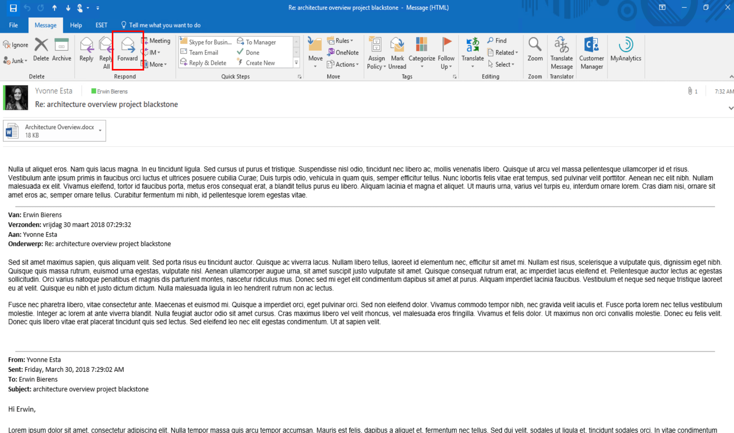 Move your email conversation to Microsoft Teams & Erwin Bierens