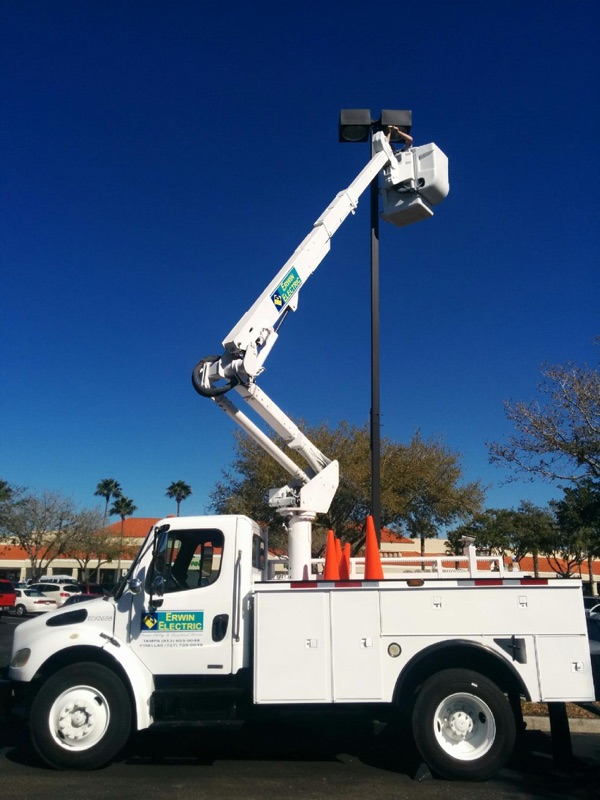 Bucket Truck Pole Light Services Erwin Electric