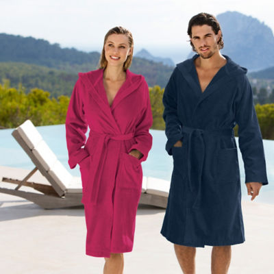 Vossen UnisexBademantel "Texas" mit Kapuze Velours eBay