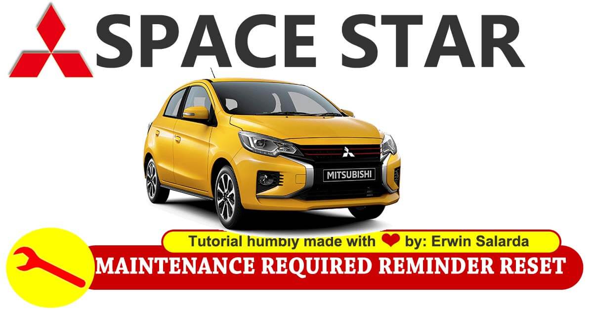 HOW TO RESET Mitsubishi Space Star Service Reminder Light