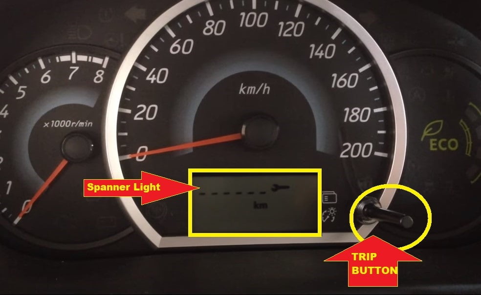 HOW TO RESET Mitsubishi Space Star Service Reminder Light