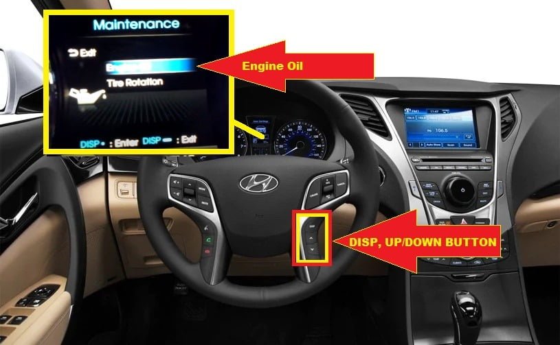 HOW TO RESET Hyundai Azera Oil Service Maintenance