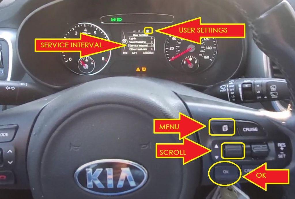 HOW TO RESET Kia Sorento 20152020 Oil Service Light