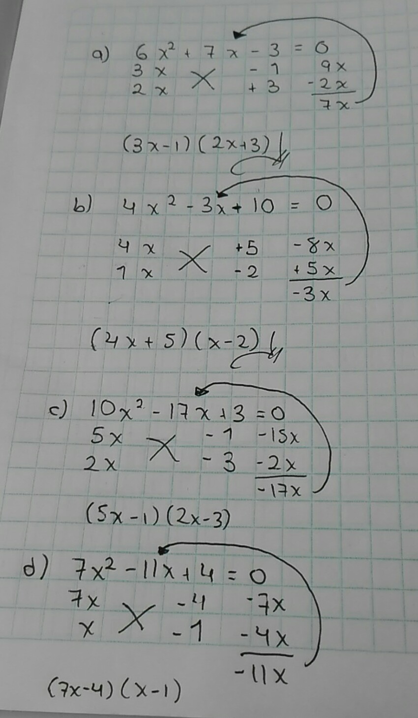 Resuelve las ecuaciones cuadraticas dadas. Luego,verifica que las respuestas sean cortectas . A