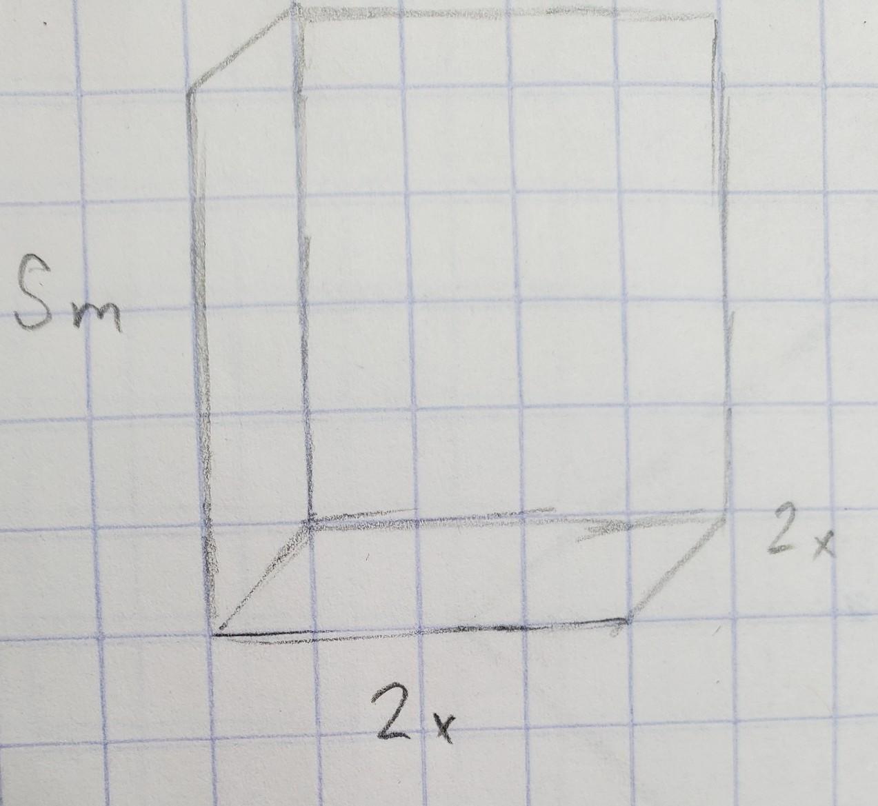 Si el volumen de un prisma cuadrángular es de 480m³
