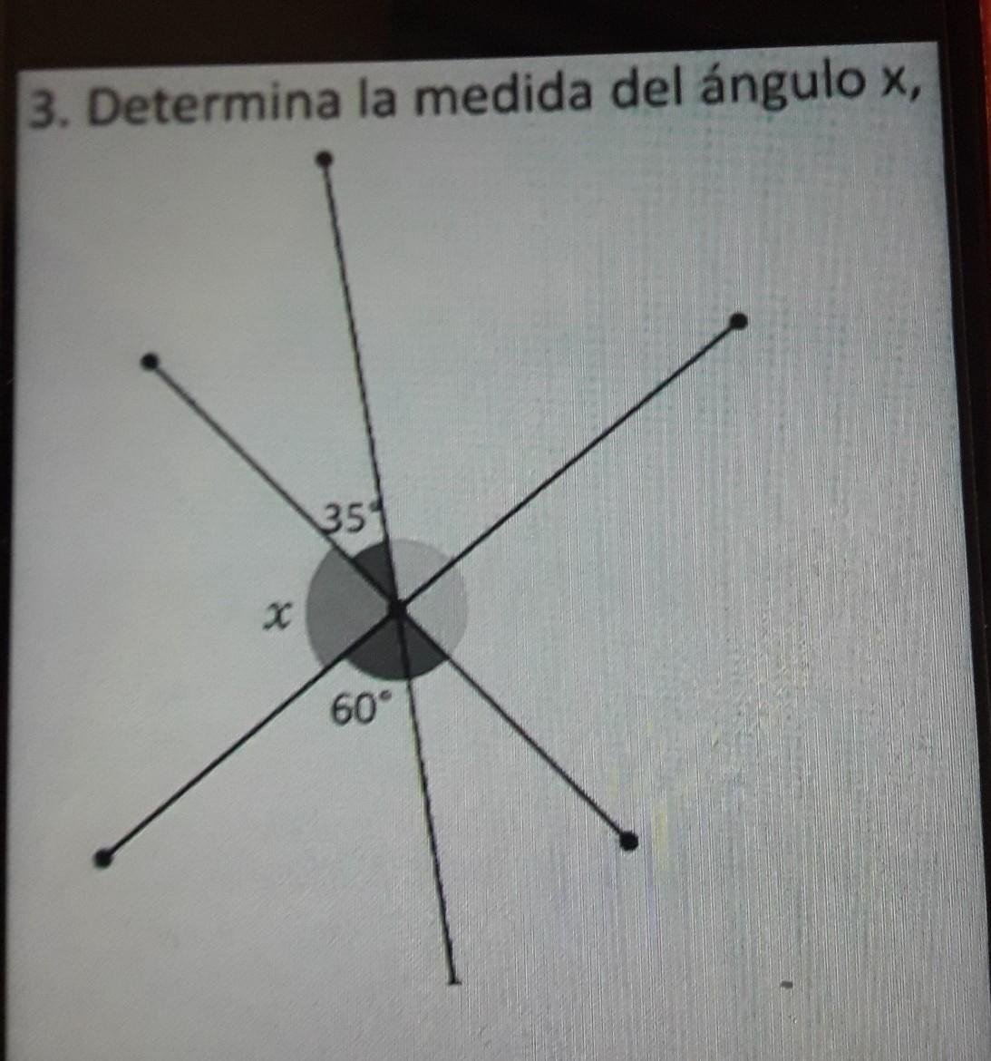 determina la medida del ángulo x para la siguiente figura Brainly.lat