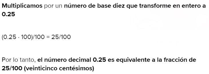 como se escribe 0.25 con letra y fraccion Brainly.lat