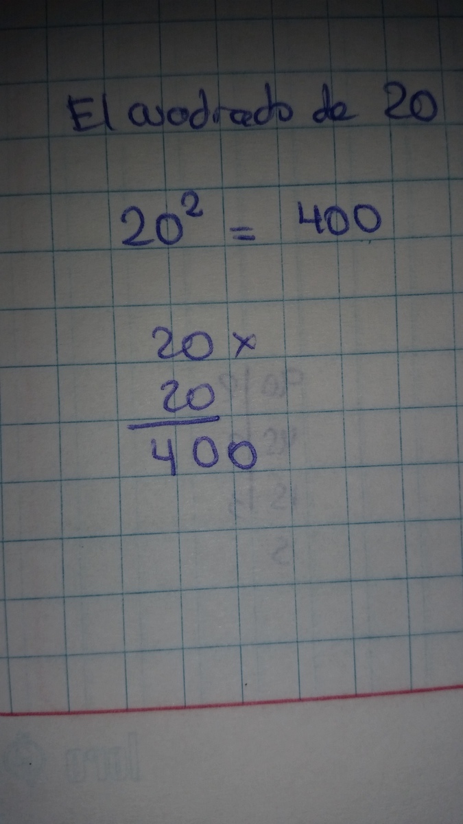 cuanto es el cuadrado de 20? Brainly.lat