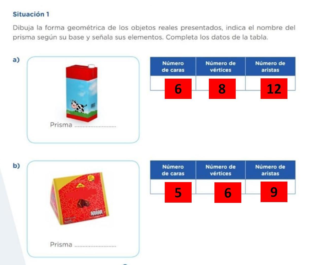 Dibuja la forma geométrica de los objetos reales
