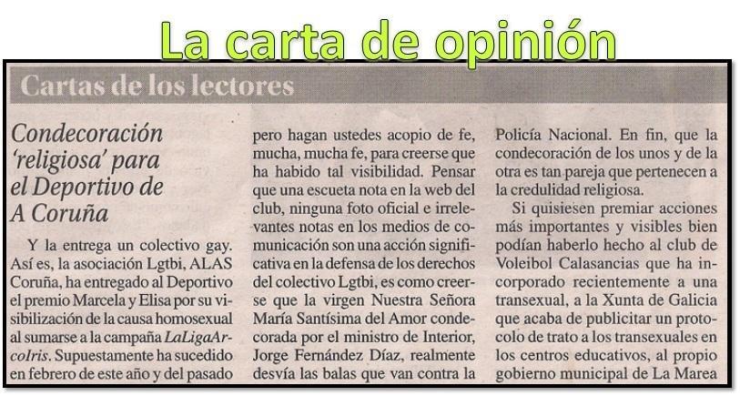 entrada cuerpo y cierre de una carta de opinión Brainly.lat