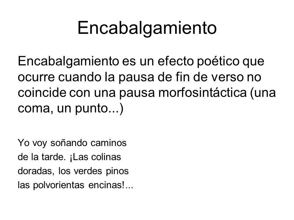 ejemplos de encabalgamiento Brainly.lat