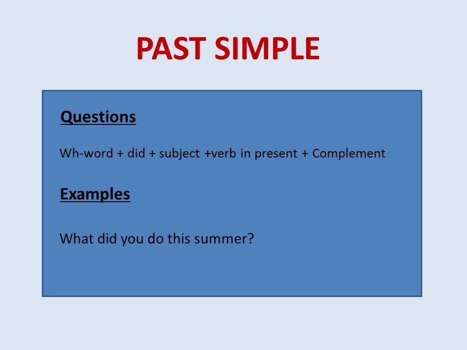 20 preguntas en pasado simple en ingles Brainly.lat