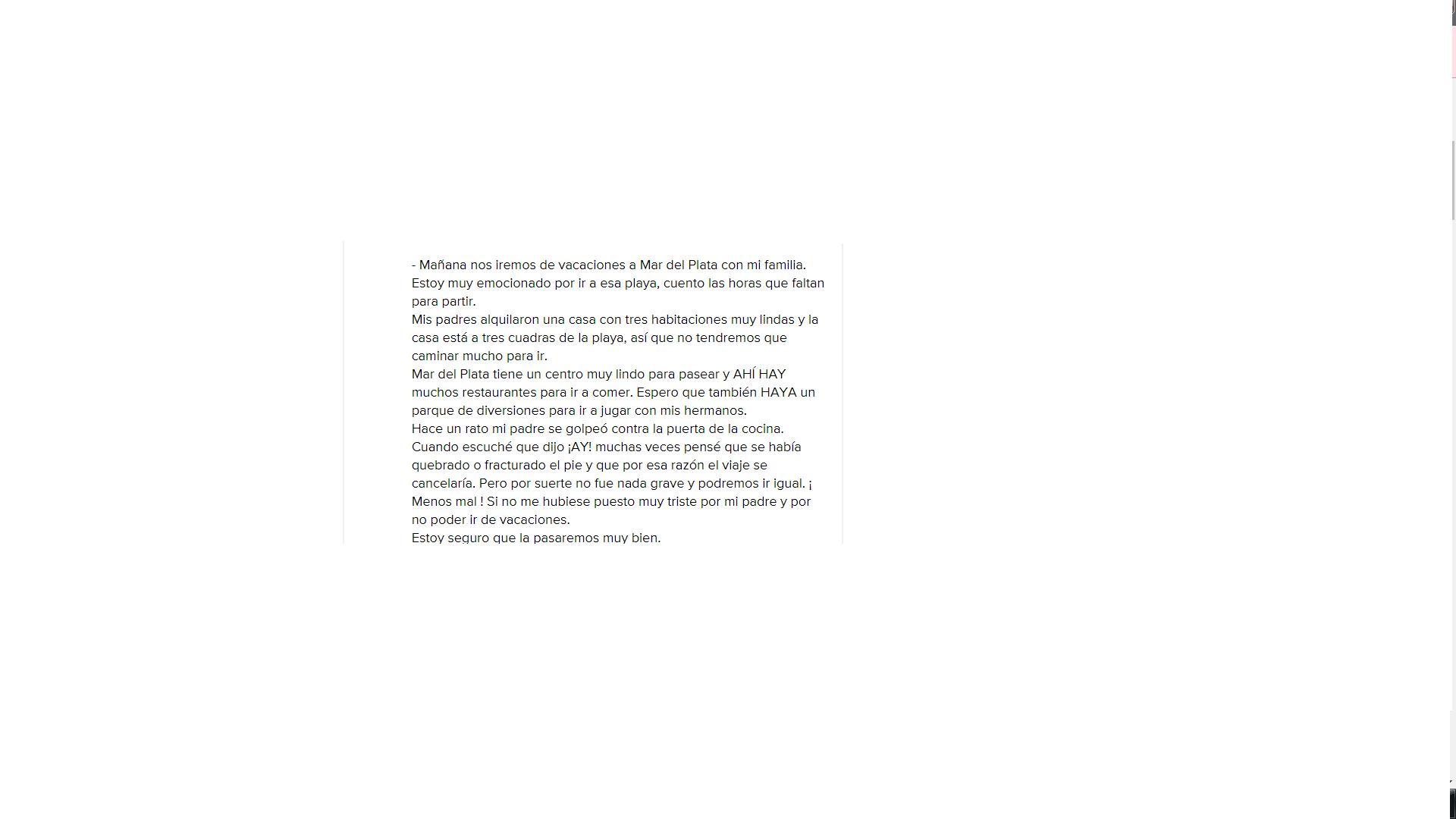 Escriba un cuento utilizando las palabras HOMÃ“FONAS AHÃ, HAY, AY