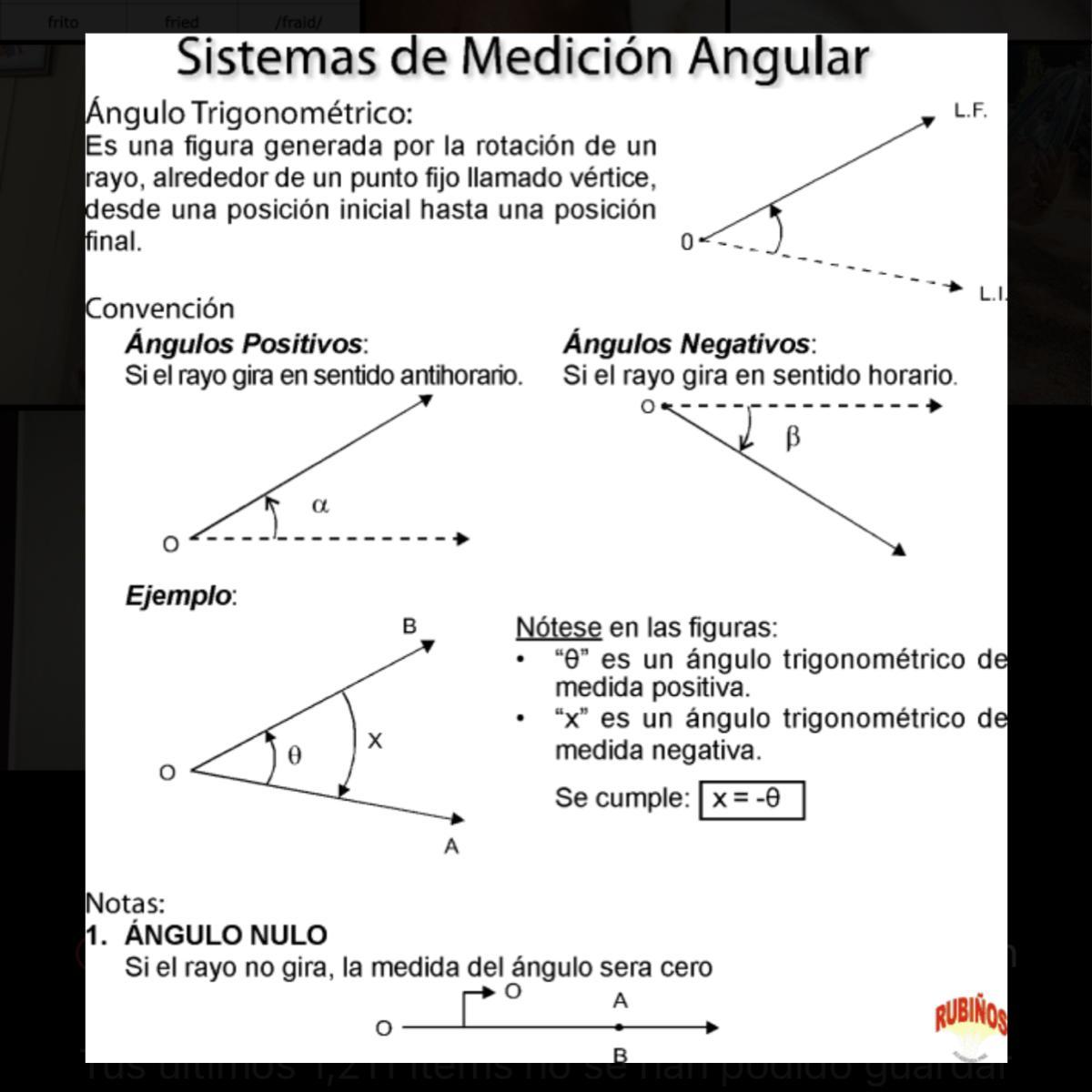 CUALES Y QUE SON LOS SISTEMAS DE MEDIDA DE ÁNGULOS