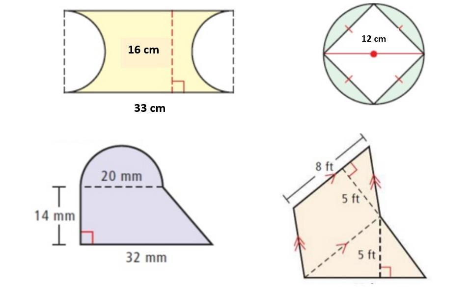 calcula el área y perímetro de la figura sombreada Brainly.lat