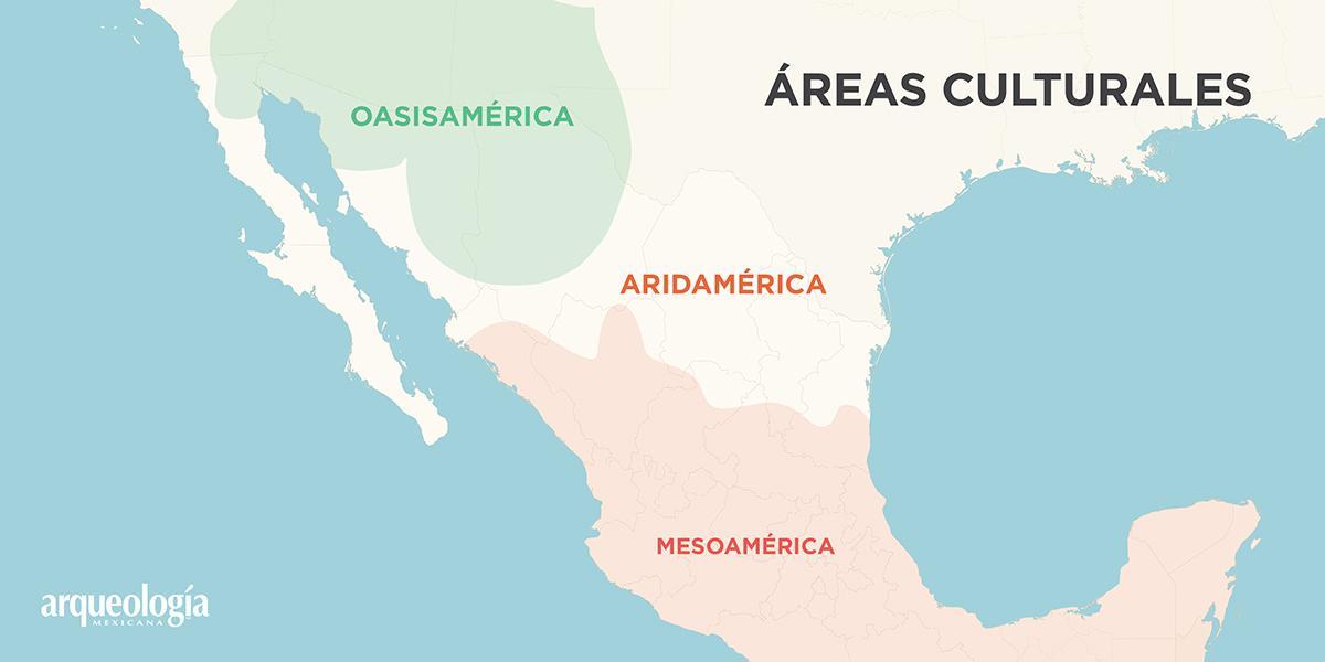 mapa de las tres areas culturales del mexico antiguo