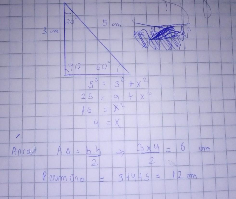Sea un triángulo rectángulo cuyos lados; hipotenusa igual