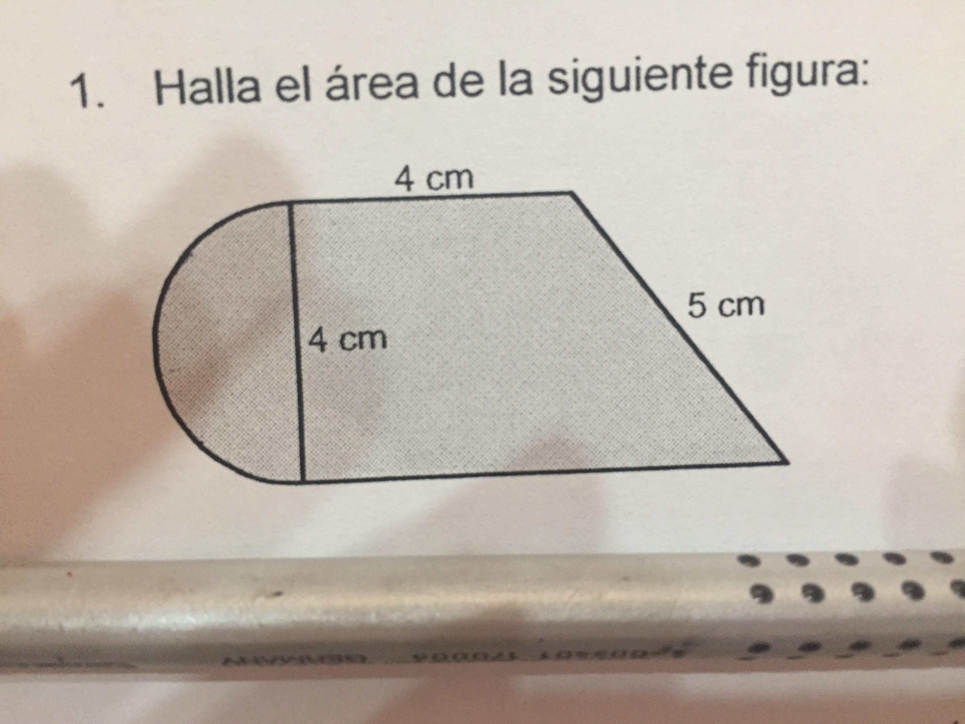 Halla el área de la siguiente figura Brainly.lat
