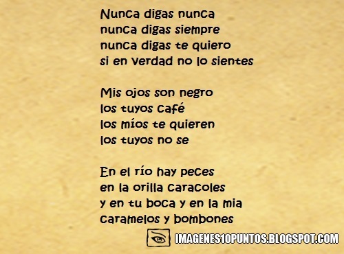 Un poema de 4 versos para tarea porfavor chavales