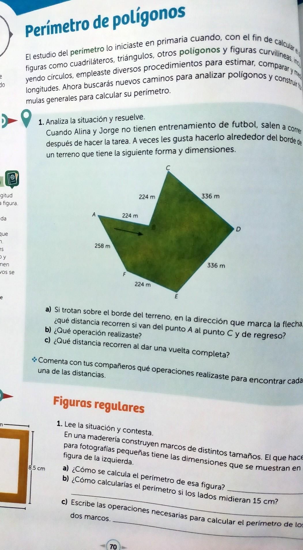 S9 Perímetro de polígonos Calcula el perimetro de