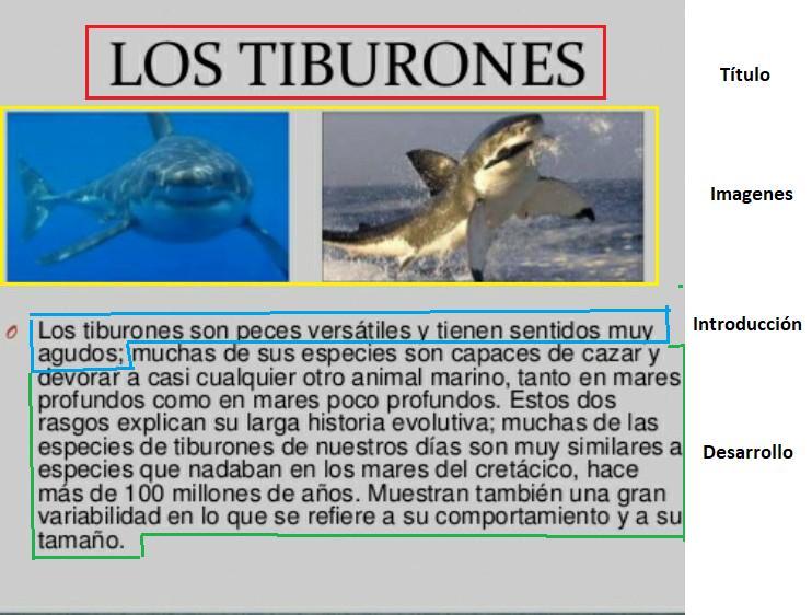 un texto de divulgación científica, identifica sus partes utilizando
