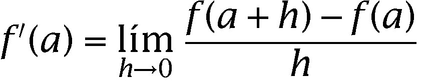 formula para obtener la derivada a través del limite , si alguien me