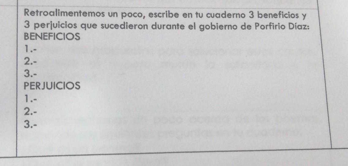 Retroalimentemos un poco, escribe en tu cuaderno 3