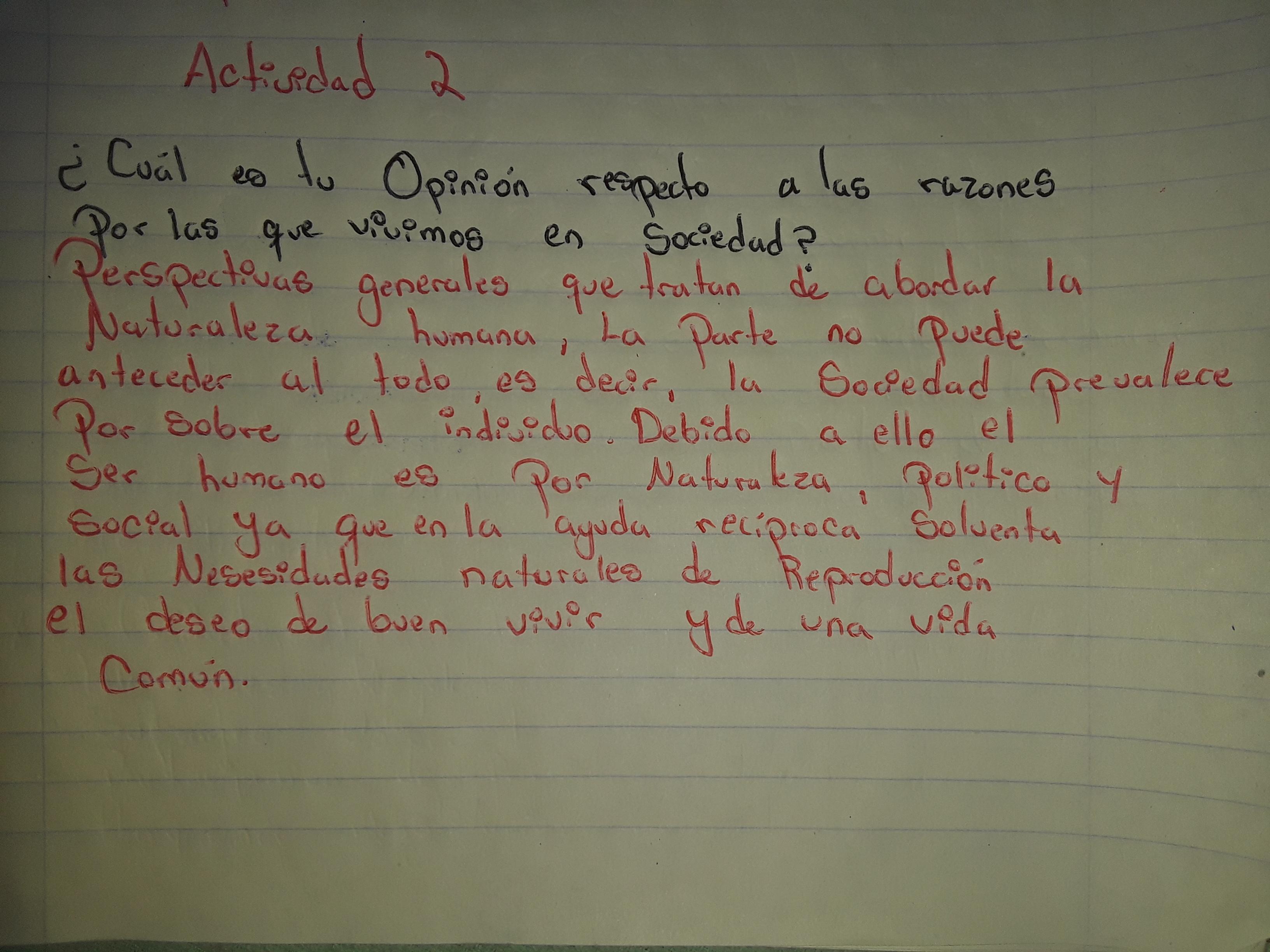 ¿Cuál es tu opinión respecto a las razones por las que vivimos en