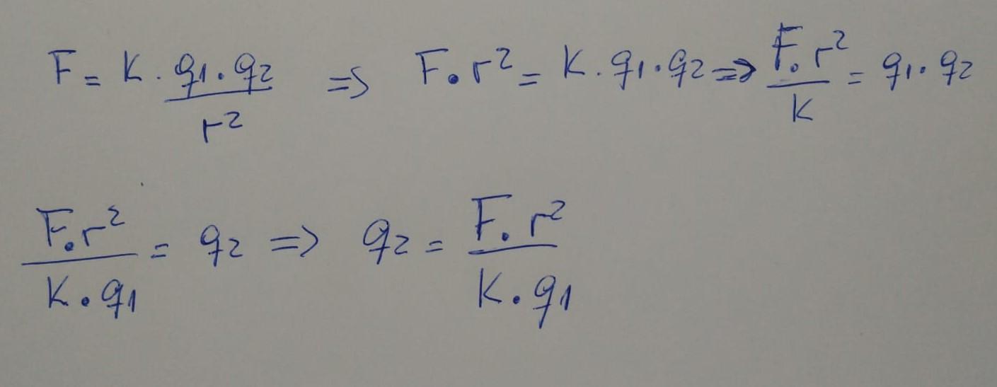 F=k q1×q2/r² ayudaaaaaaaaa Brainly.lat