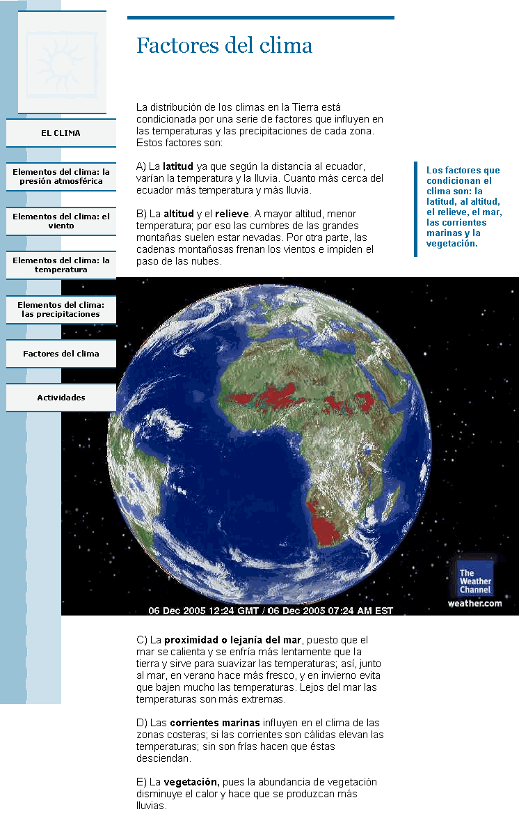 factores climaticos y el clima Brainly.lat