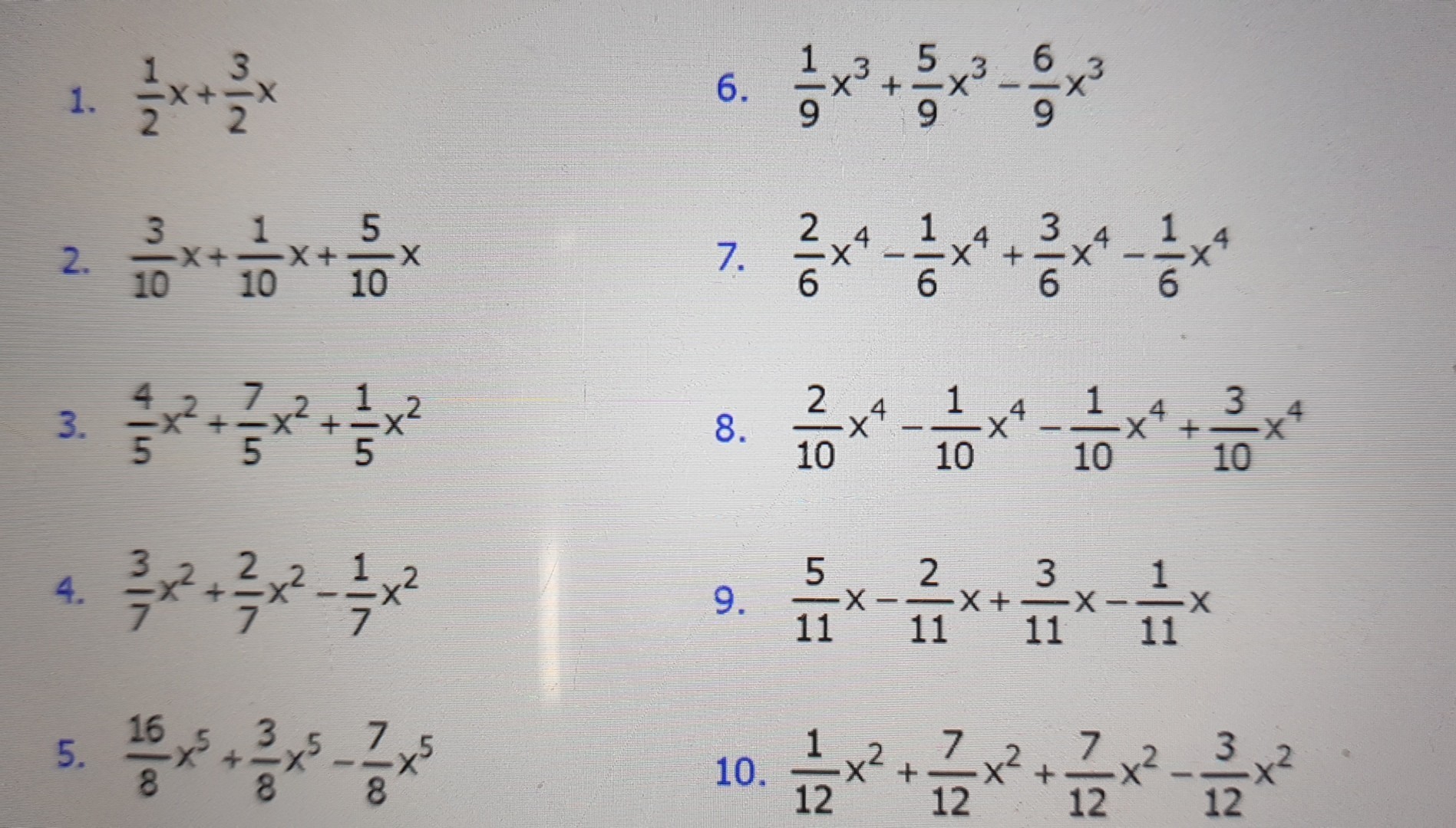 10 ejemplos de términos fraccionarios Brainly.lat