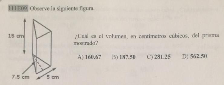observe la siguiente figura ¿cual es el volumen en