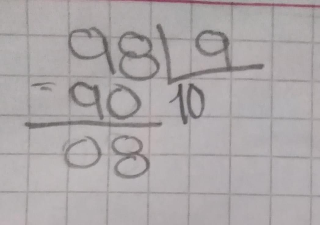 Dividir 98/9 con todo y procedimiento - Brainly.lat